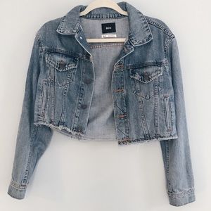Urban Outfitters blue wash cropped denim jacket
